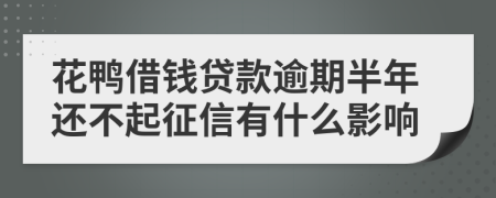 花鸭借钱贷款逾期半年还不起征信有什么影响