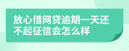 放心借网贷逾期一天还不起征信会怎么样