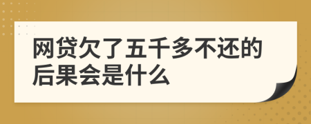 网贷欠了五千多不还的后果会是什么