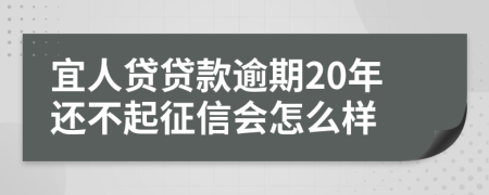 宜人贷贷款逾期20年还不起征信会怎么样