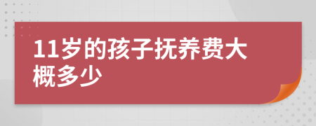 11岁的孩子抚养费大概多少