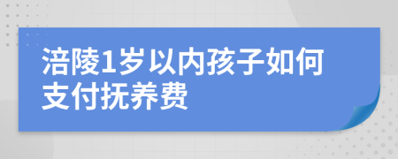 涪陵1岁以内孩子如何支付抚养费