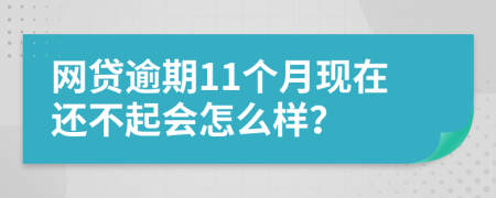 网贷逾期11个月现在还不起会怎么样？