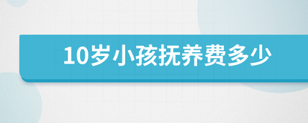 10岁小孩抚养费多少