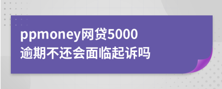 ppmoney网贷5000逾期不还会面临起诉吗