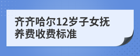 齐齐哈尔12岁子女抚养费收费标准