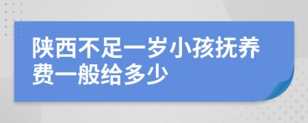 陕西不足一岁小孩抚养费一般给多少