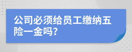 公司必须给员工缴纳五险一金吗？