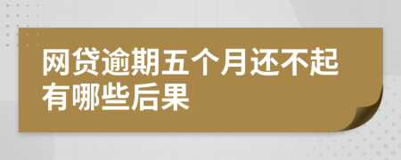 网贷逾期五个月还不起有哪些后果
