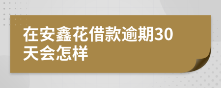 在安鑫花借款逾期30天会怎样