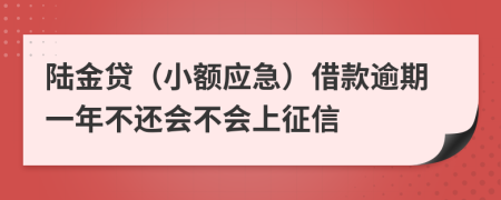 陆金贷（小额应急）借款逾期一年不还会不会上征信