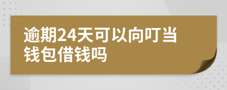 逾期24天可以向叮当钱包借钱吗