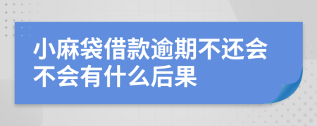 小麻袋借款逾期不还会不会有什么后果