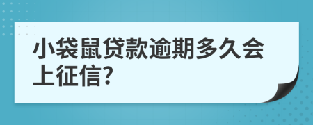 小袋鼠贷款逾期多久会上征信?