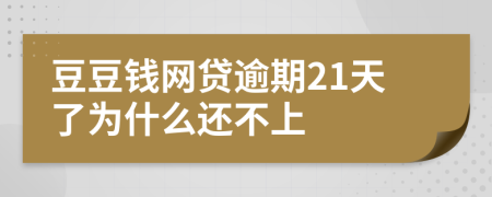 豆豆钱网贷逾期21天了为什么还不上