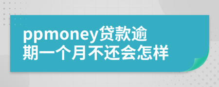 ppmoney贷款逾期一个月不还会怎样