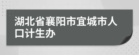 湖北省襄阳市宜城市人口计生办