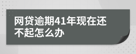 网贷逾期41年现在还不起怎么办