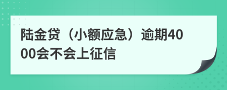 陆金贷（小额应急）逾期4000会不会上征信