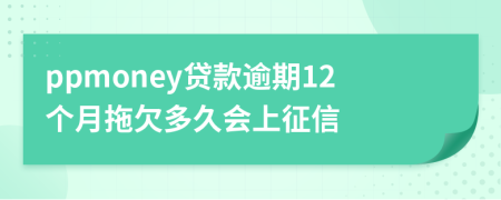 ppmoney贷款逾期12个月拖欠多久会上征信