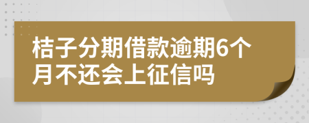 桔子分期借款逾期6个月不还会上征信吗