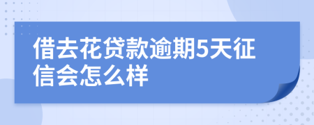 借去花贷款逾期5天征信会怎么样