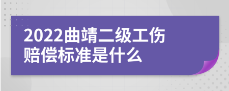2022曲靖二级工伤赔偿标准是什么