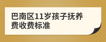 巴南区11岁孩子抚养费收费标准