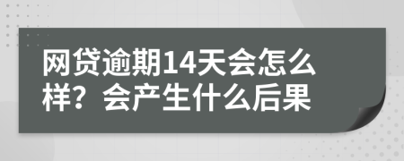 网贷逾期14天会怎么样？会产生什么后果
