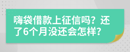 嗨袋借款上征信吗？还了6个月没还会怎样？