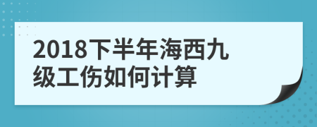 2018下半年海西九级工伤如何计算