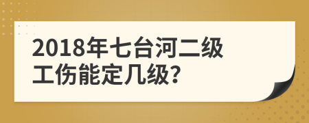 2018年七台河二级工伤能定几级？