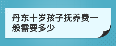 丹东十岁孩子抚养费一般需要多少