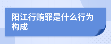 阳江行贿罪是什么行为构成