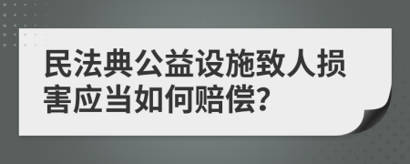 民法典公益设施致人损害应当如何赔偿？