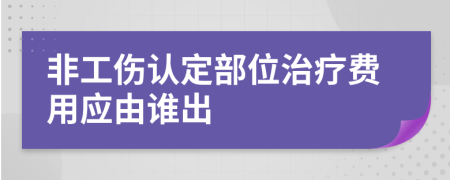 非工伤认定部位治疗费用应由谁出