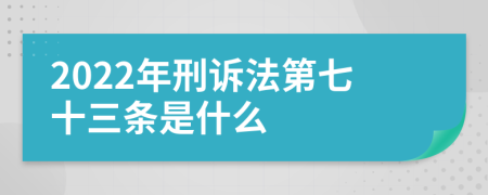 2022年刑诉法第七十三条是什么