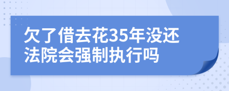 欠了借去花35年没还法院会强制执行吗