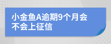 小金鱼A逾期9个月会不会上征信