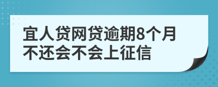 宜人贷网贷逾期8个月不还会不会上征信