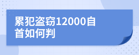 累犯盗窃12000自首如何判