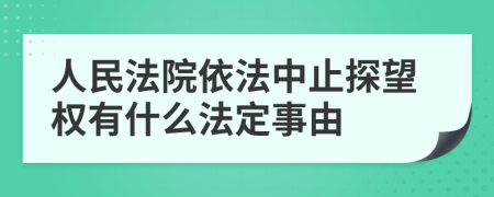 人民法院依法中止探望权有什么法定事由