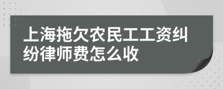 上海拖欠农民工工资纠纷律师费怎么收