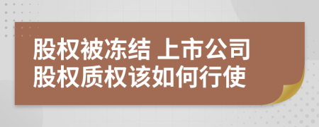 股权被冻结 上市公司股权质权该如何行使