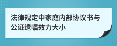 法律规定中家庭内部协议书与公证遗嘱效力大小