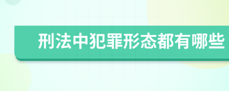 刑法中犯罪形态都有哪些