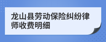 龙山县劳动保险纠纷律师收费明细