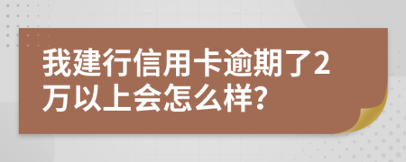 我建行信用卡逾期了2万以上会怎么样？