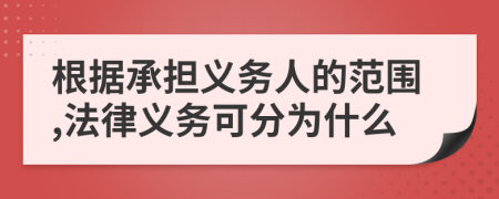 根据承担义务人的范围,法律义务可分为什么