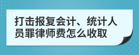 打击报复会计、统计人员罪律师费怎么收取